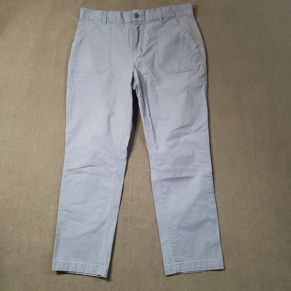 Eddie Bauer Ripstop Cargo Pants Womens 10 Blue Straight Leg Outdoor Trousers